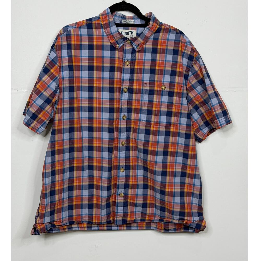 Duluth Trading Company Men's Relaxed Fit Untucked Short Sleeve Shirt / Size-XL